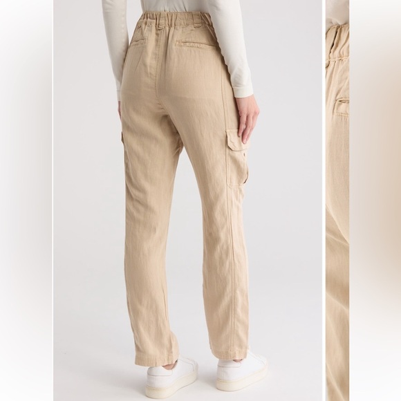 Faherty Arlie Day Cargo Pants linen‎ blend pull on pant Women’s XS NWT - Picture 5 of 5